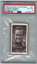 1938 Churchman's Cigarettes Kings of Speed #31 Stanley Woods PSA 4 picture