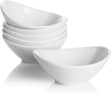 Teocera 5 Inch Porcelain Small Bowls Set, 6 Ounce small 6 Ounce, White  picture