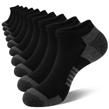 COOVAN 10 Pairs Mens Ankle Socks Men 10 Pack Low Cut Comfort Cushion Casual Sock picture