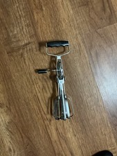 Vtg Hand Mixer  Egg Beater Black Handle Stainless Steel picture
