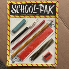 1960’s Back To School Supplies.School Pak Original Packaging. Rare Find.  picture