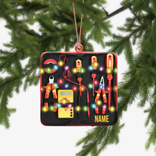 Personalized Lineman Ornament Electrician Christmas Ornament Journeyman Ornament picture