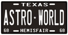 ASTROWORLD Houston Amusement Park 1968 Texas License Plate picture