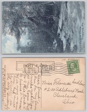 Vintage Postcard Reservoir Park Tyrone PA River Stream Woods 1909 Posted picture