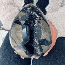 4.4LB Natural Dragon Septarian Geode Quartz Cluster Crystal egg Healing picture