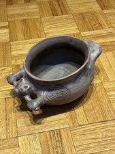 Vintage Cahokia Mounds Ceramic Beaver Effigy Bowl Pot - SM 11 - LARGE picture