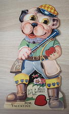 VTG Mechanical Valentine-Anthropomorphic Dog w/gun-It’s a Dogs Life Without You picture