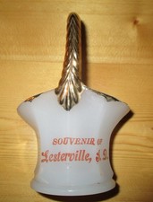 Lesterville, South Dakota, Souvenir, Milk Glass Basket, Yankton picture