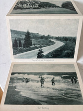 C1930 MULTIVIEW VIEW PULL OUT POSTCARD SOUTHAMPTON LONG ISLAND NY MAIN ST /BEACH picture