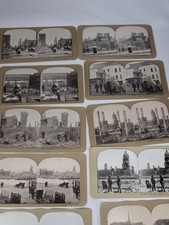1906 San Francisco Earthquake Stereoview Set 25 Cards Complete w/ Original Box picture