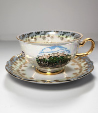 Winterling Salzsburg German Hand Painted Pearl Miniature Cup & Saucer Set picture