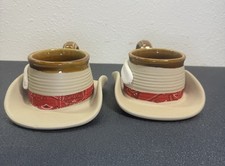 2 Vintage Muddy Waters Cowboy Hat Pottery Coffee Mug picture