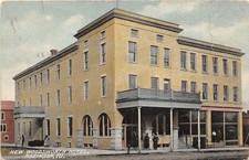 J61/ Robinson Illinois Postcard c1910 New Woodsworth Hotel Building 106 picture