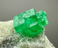 47 Ct. Full Terminated Top Green  Swat Emerald Crystal On Matrix @Pak picture