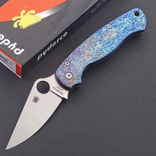 Quality Custom Anodized Titanium Handle Para Military Pocket Tactical Knife New picture