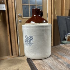 Antique Western Stoneware Co. 1 Gallon Jug, Maple Leaf Logo, Monmouth IL picture