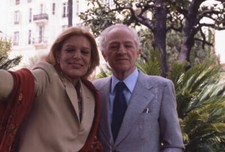 Melina Mercouri and Jules Dassin in Cannes in 1978, France Old Photo picture