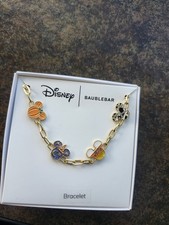 BaubleBar Disney Halloween Mickey pumpkin witch mummy charm bracelet gold picture