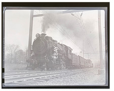 May 1944 Pennsylvania Railroad PRR 5240 2-8-0 Morton, PA Photo Negative picture