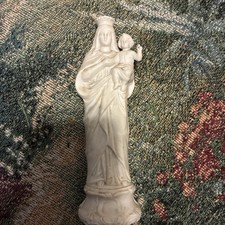 Small Vintage  Virgin Mary Madonna Infant Child Plaster  Tenderness Statue picture