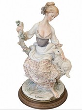 Vintage Giuseppe Armani Capodimonte 1982 Shepherdess with Sheep 13