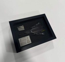 SR-71 Fragment from Crash of Blackbird #61-7970 Mounted In Shadowbox with Model picture