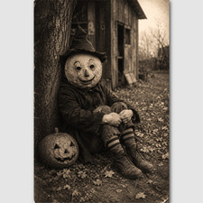 Photo Print 1930s Boy Costume Halloween Creepy Photograph Vintage Photo 37 picture