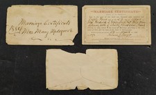 1884 antique UPDERGROVE SCHURR amity berks pa MARRIAGE CERTIFICATE w envelope picture