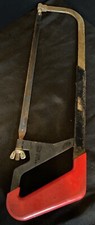 VINTAGE STANLEY HANDYMAN H1265 HACKSAW HEAVY DUTY TOOL SAW RED RUBBER HANDLE USA picture