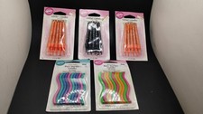 Wilton Birthday Holiday Candle Lot Glitter Candles Wavy Sparkler Candles New picture