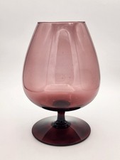 VTG Mid Century Italian Hand Blown Amethyst Purple Oversized Brandy Snifter 9