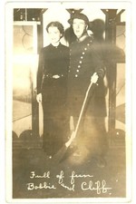 Couple Bobbie & Cliff in Costume RPPC Real Photo Postcard 1930s picture