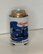 One Hamm's Beer pop soda can koozie cooler river camping kayaking fishing picture