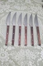 VTG MC Modern YAX Stake Knives Set 6 Wooden Handles Stainless Steel picture