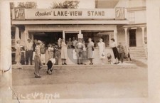 1940s Reakes' Lake-View Stand Lake Silkworth PA. Advertising RPPC Postcard COPY picture