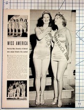 1939 Miss America Patricia Donnelly Magazine Page Atlantic City Ephemera picture
