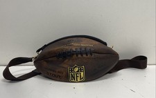 Stout NFL Football Shaped Crossbody Bag Brown Textured Gold Tone Hardware picture