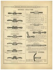 1899 PAPER AD Stanley Universal Spoke Shave Bailey's Iron Double Bit Goodell's picture