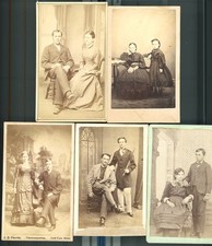 5) - Circa 1865-70 Civil War era CDVs  - Mixed with Big Dresses picture