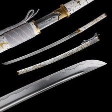 Hand Forged 9260 Spring Steel Full Tang Ghost of Yotei Dawn Gilding Katana picture