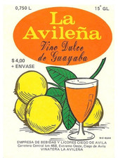 RARE Vintage - Vino de Guayaba LA AVILEÑA - Cuban Guava Wine Paper Labels. Cuba picture