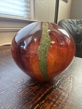 RL Cherry  Hand Turned Wood Vase Vessel “Arizona Sunset” #159 picture