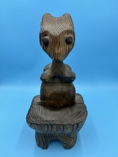 Rare Witco Carved Wood Squirrel Tray 16