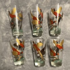 Set of 6 Clear Vintage Hazel Atlas Glasses picture