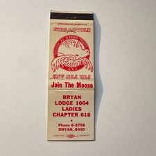 Bryan Lodge 1064 Bryan OH Vintage Matchbook Cover 5MB123-5 picture