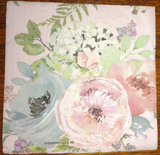 LOVELY PASTEL ROSES & FLORALS ~ 2 Individual Paper Luncheon Decoupage Napkins picture