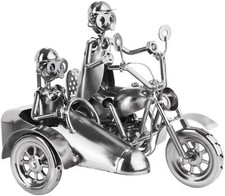 BRUBAKER Nuts and Bolts Sculpture Motorcycle with Sidecar picture
