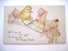 Adorable 1919 Easter Postcard w/