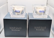 Marquis by Waterford City Votives Square  Shape Set of 2 New in Box 2.25