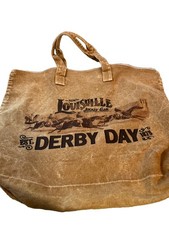 Authentic Derby Dirt Churchill Downs Tote Bag Heavy Cotton Zip Louisville Horse picture